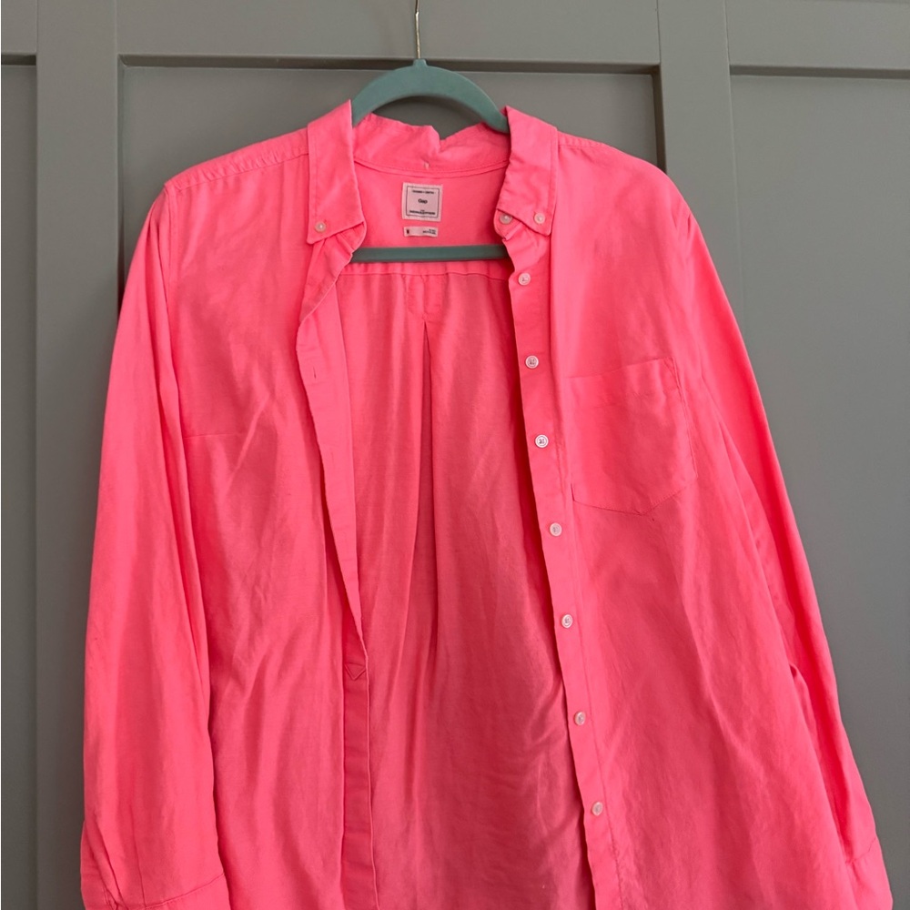 Gap- Women’s button down/ neon pink